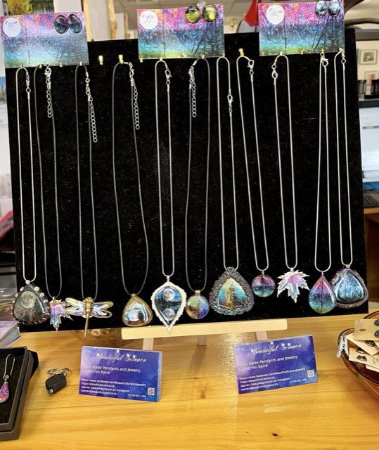 Beautiful Science jewelry display by Warren Baird