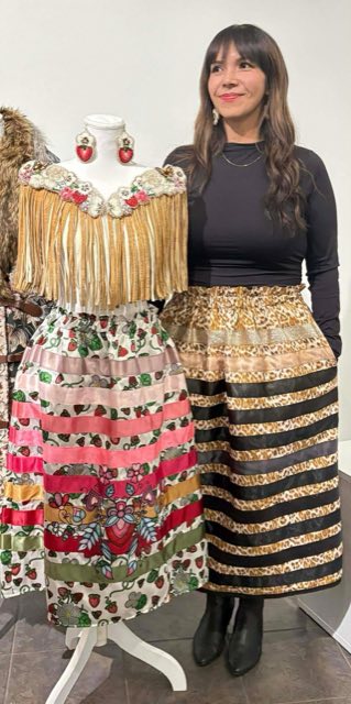 Ribbon skirts on display at the gallery